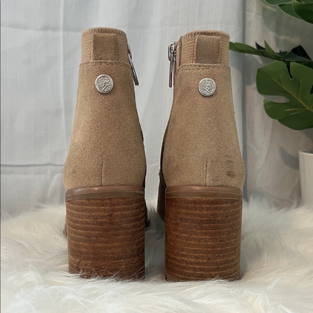 Vince Camuto Camel Suede Ankle Boots - Picture 4 of 8